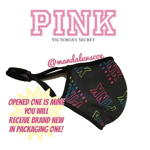 💕VS PINK RAINBOW LOGO REUSABLE MASK - Picture 11 of 14